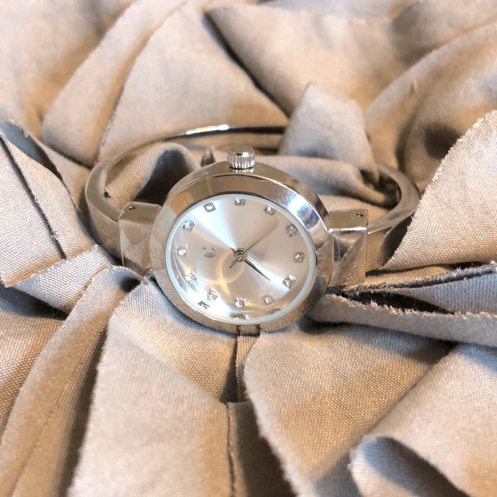 Silver Womens Singapore Movement Watch